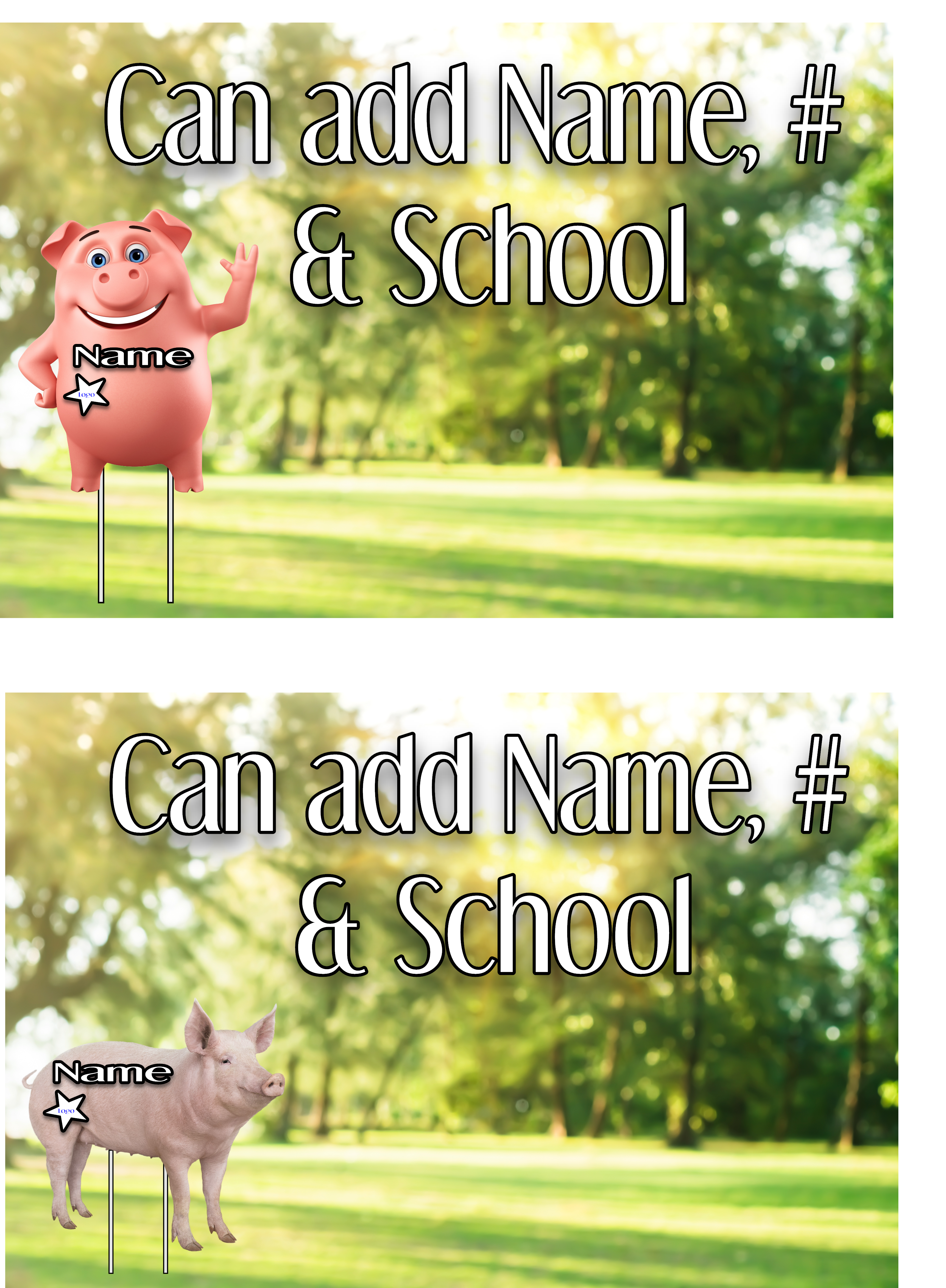 Sporty Yard Signs Single Sided